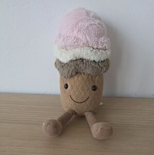 jellycat amuseables ice cream cone stuffed plush